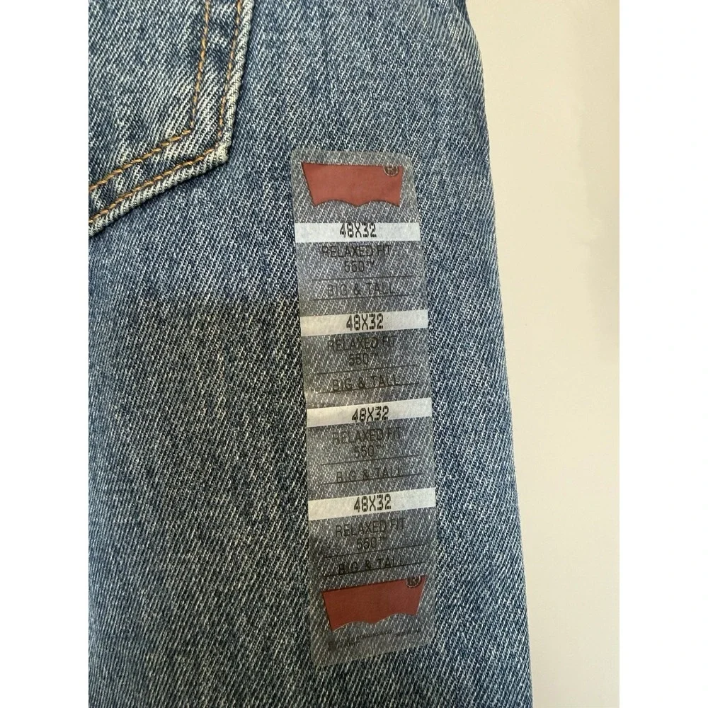 48 X 32 Levi's 550 Relaxed Fit Mens Big Tall Denim Jeans